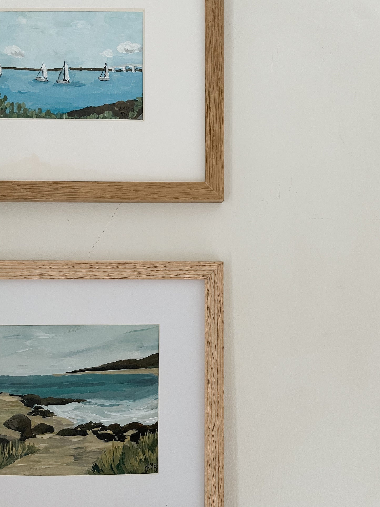 Original acrylic ocean painting on paper |  blue seascape ocean waves | original landscape painting | 4x6 original painting