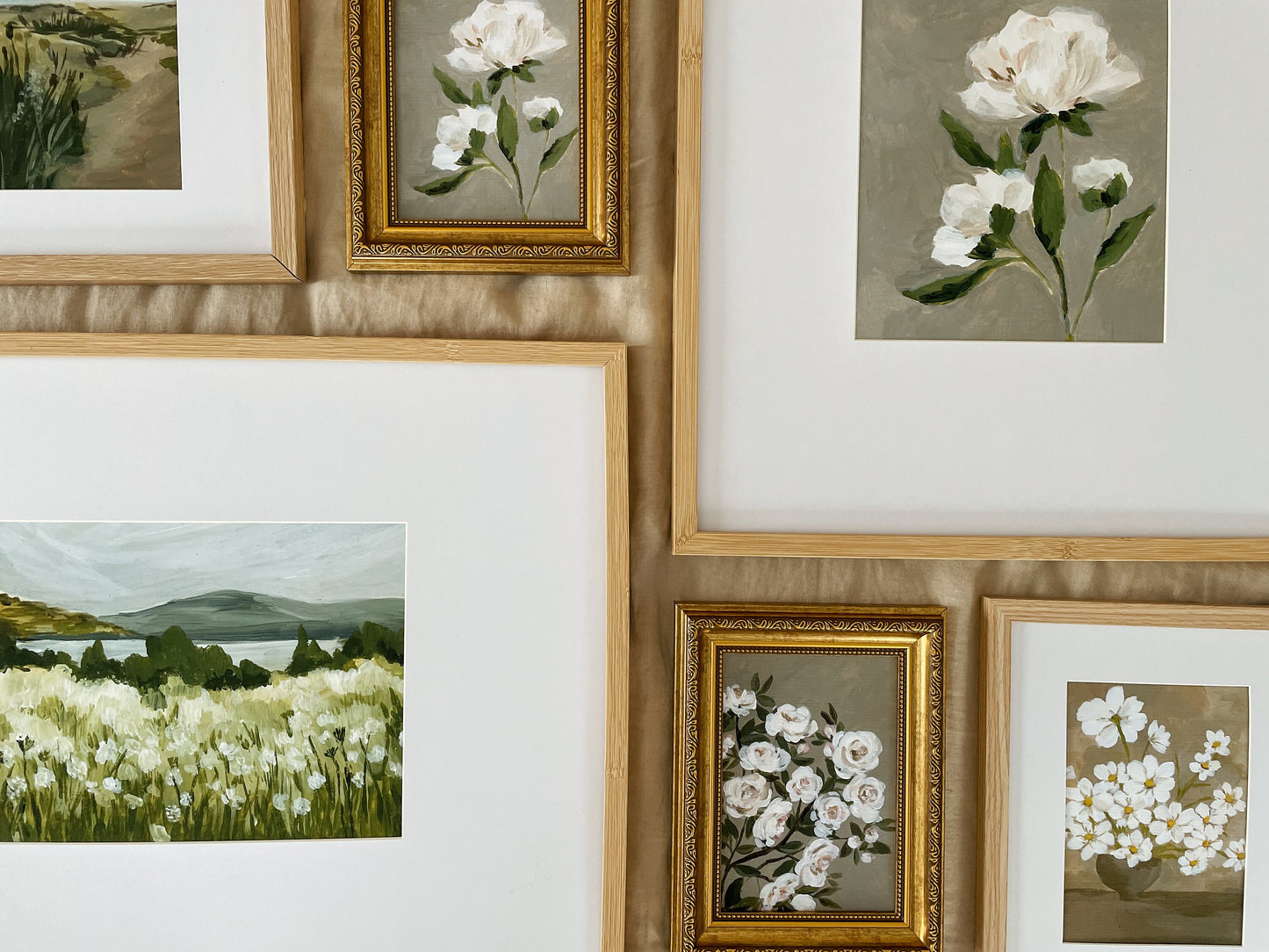 Meadow floral mountain print | Europe landscape painting | seaside painting coastal art | green cliff painting | white  cliffs of diver