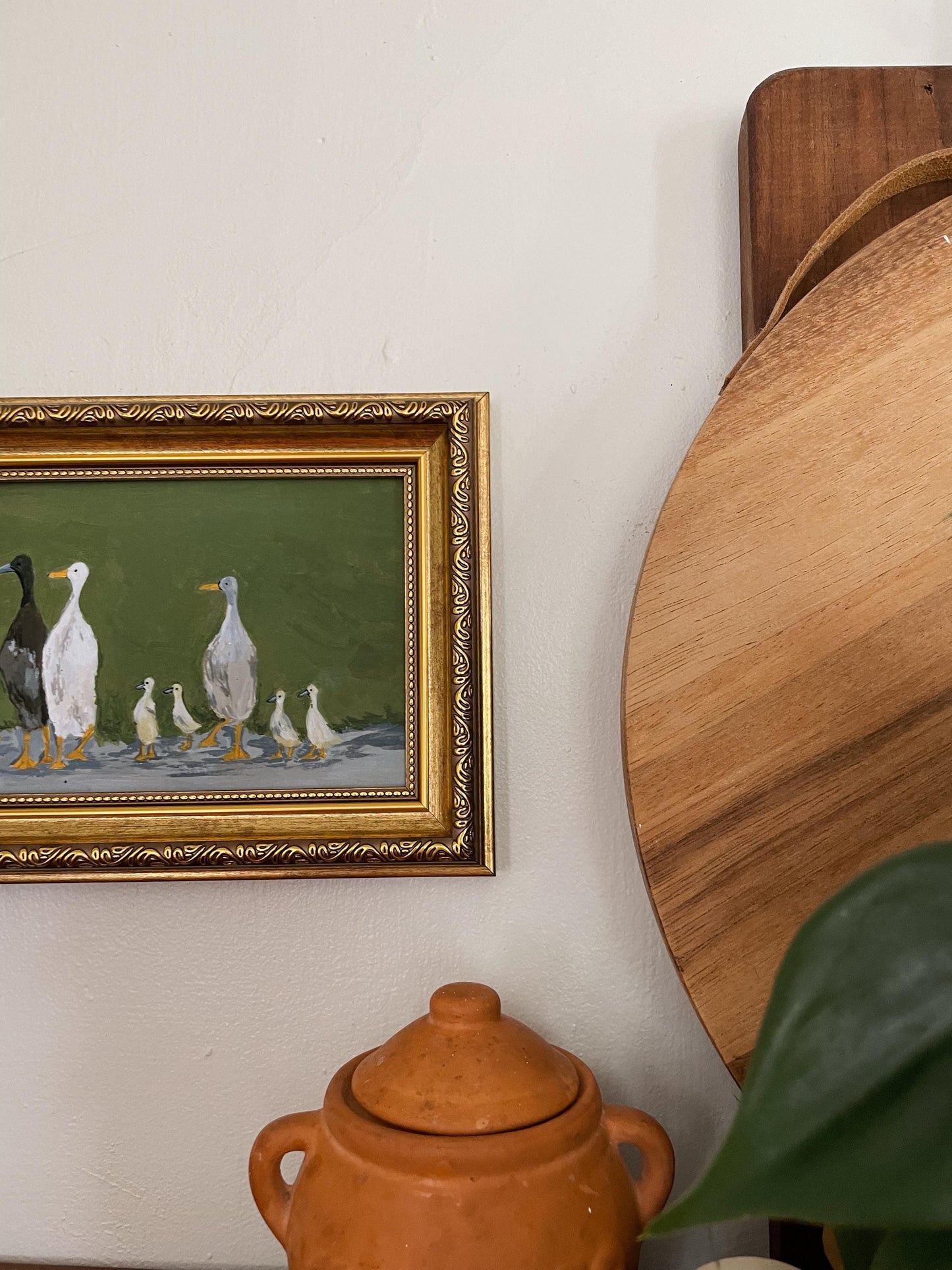 DUCK FAMILY Art Print - Unframed Acrylic Painting - Acrylic Still Life - Kitchen Farmhouse Print - Duck Acrylic Painting- Duck Print -