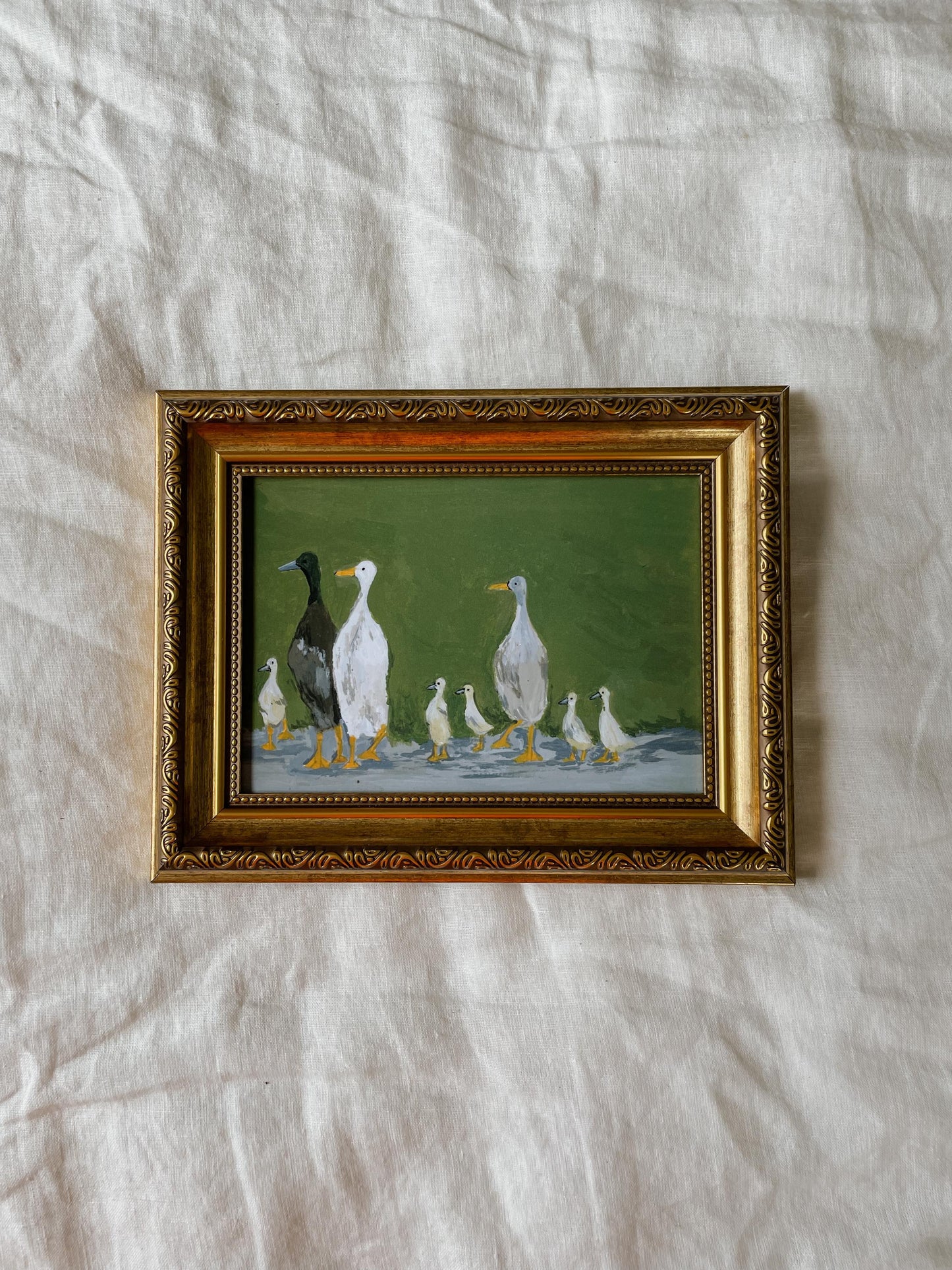DUCK FAMILY Art Print - Unframed Acrylic Painting - Acrylic Still Life - Kitchen Farmhouse Print - Duck Acrylic Painting- Duck Print -