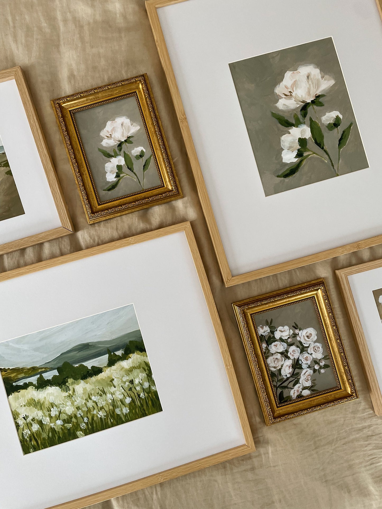 ROSE Acrylic Flower Painting | Vintage Style Art | Rose Art Print | Pink Flower Painting | Small Flower Painting | French Country Art