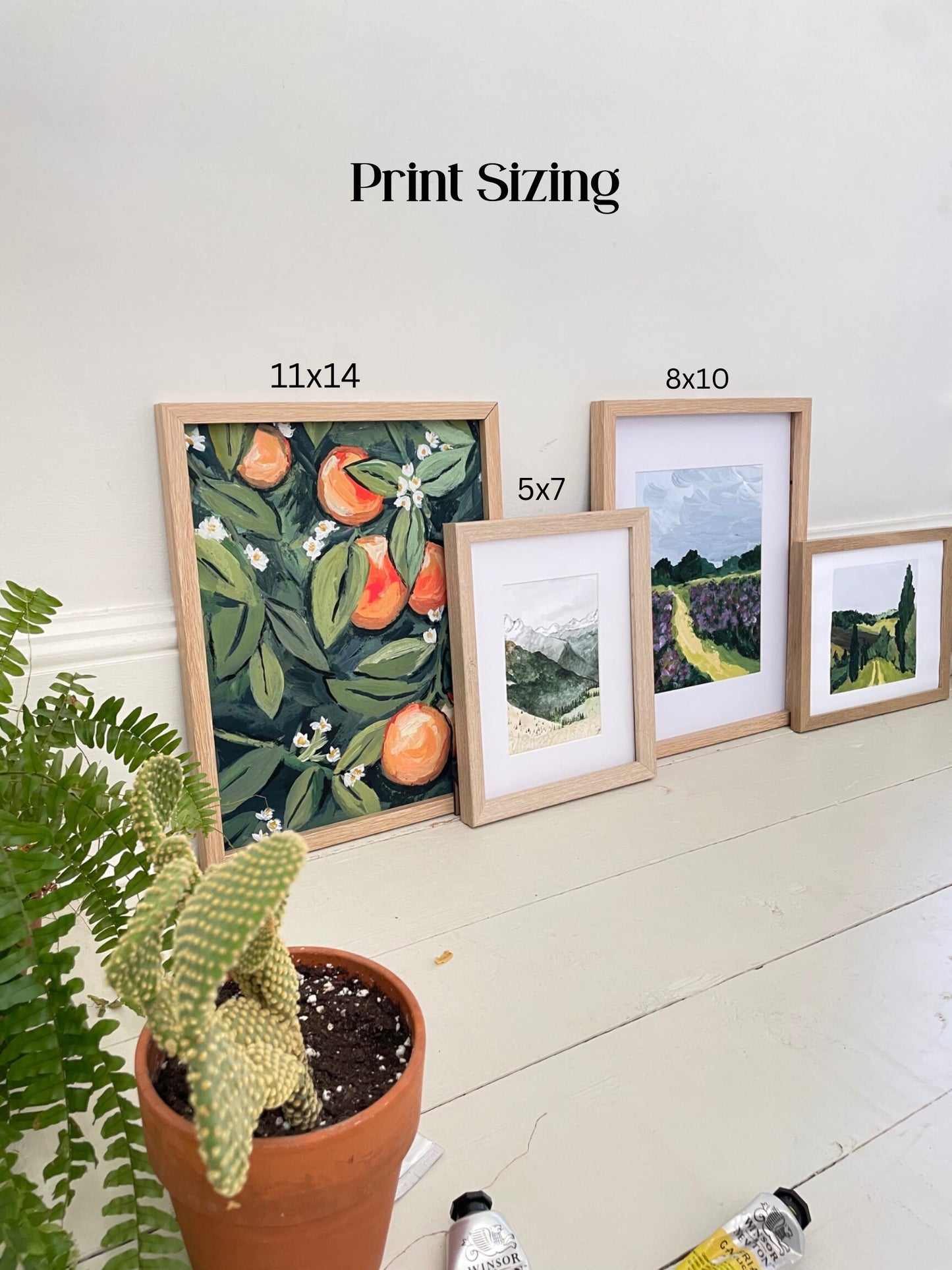 Rose garden painting | white and orange rose painting | floral art print | spring flower painting | moody floral art print |, ROSE BUSH