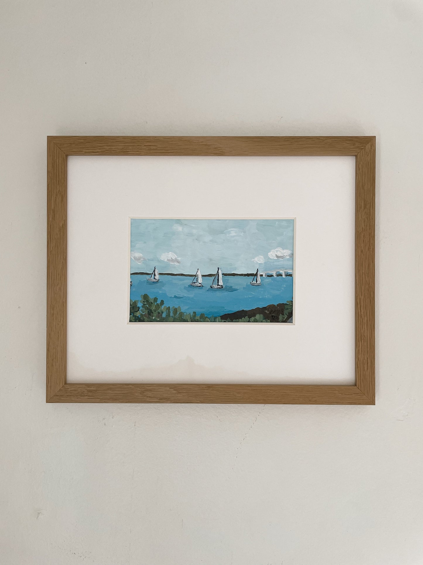 Original acrylic ocean painting on paper |  blue seascape ocean waves | original landscape painting | 4x6 original painting