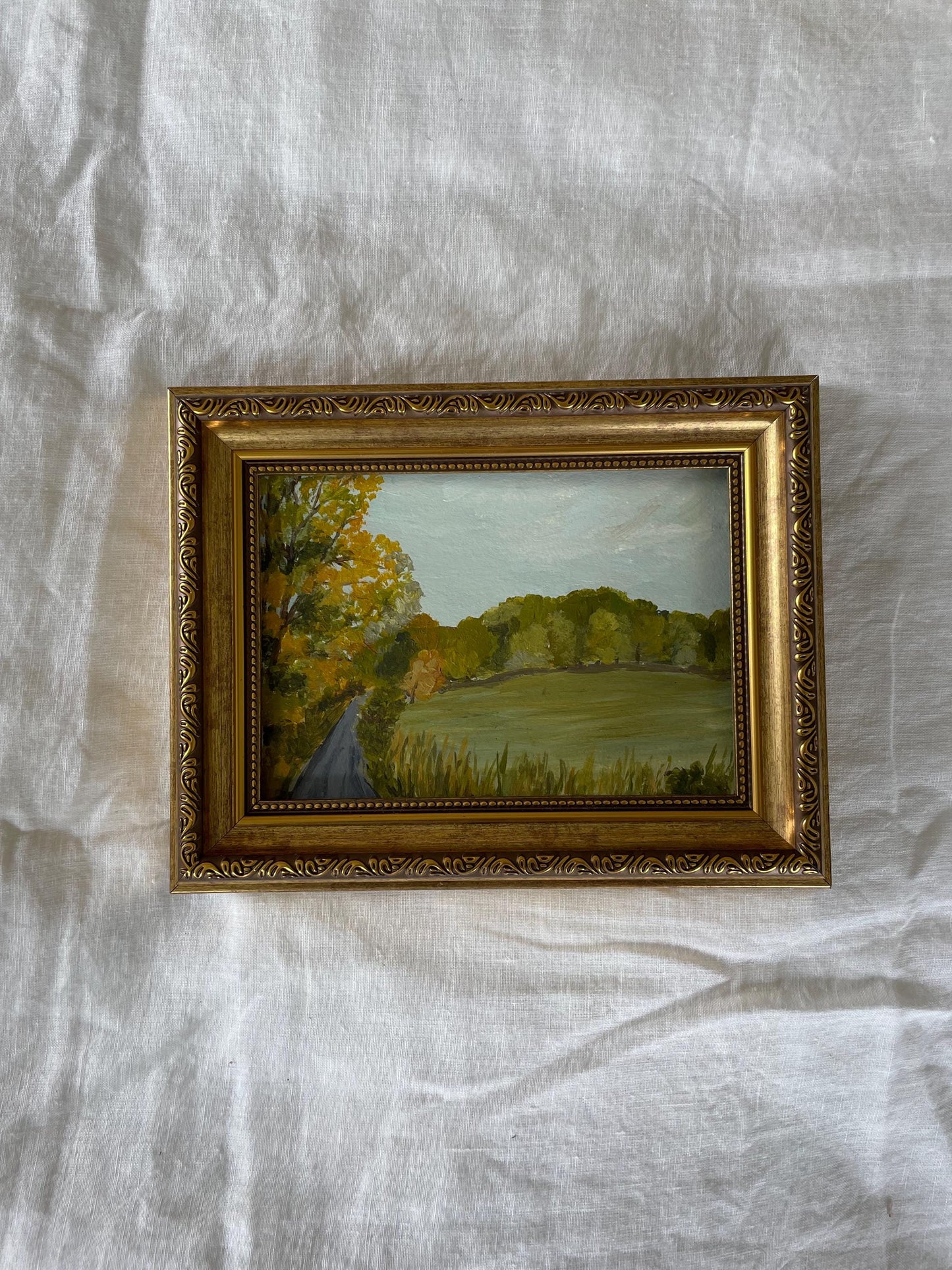 Original 5x7 Painting Acrylic Painting| mountain landscape |Vintage Style Art| Botanical Painting| Farmhouse Kitchen Wall Art NOT FRAMED