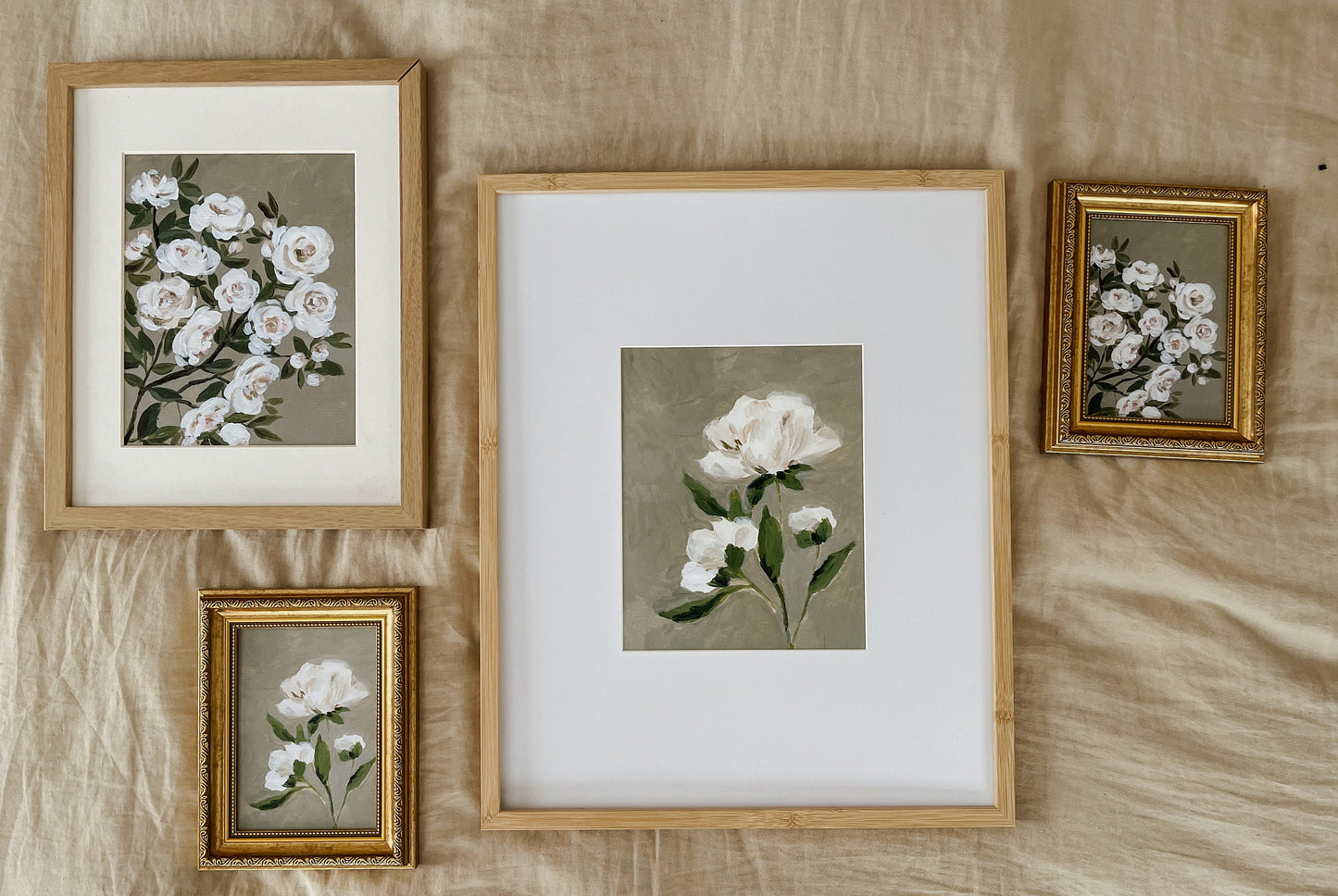 ROSE Acrylic Flower Painting | Vintage Style Art | Rose Art Print | Pink Flower Painting | Small Flower Painting | French Country Art