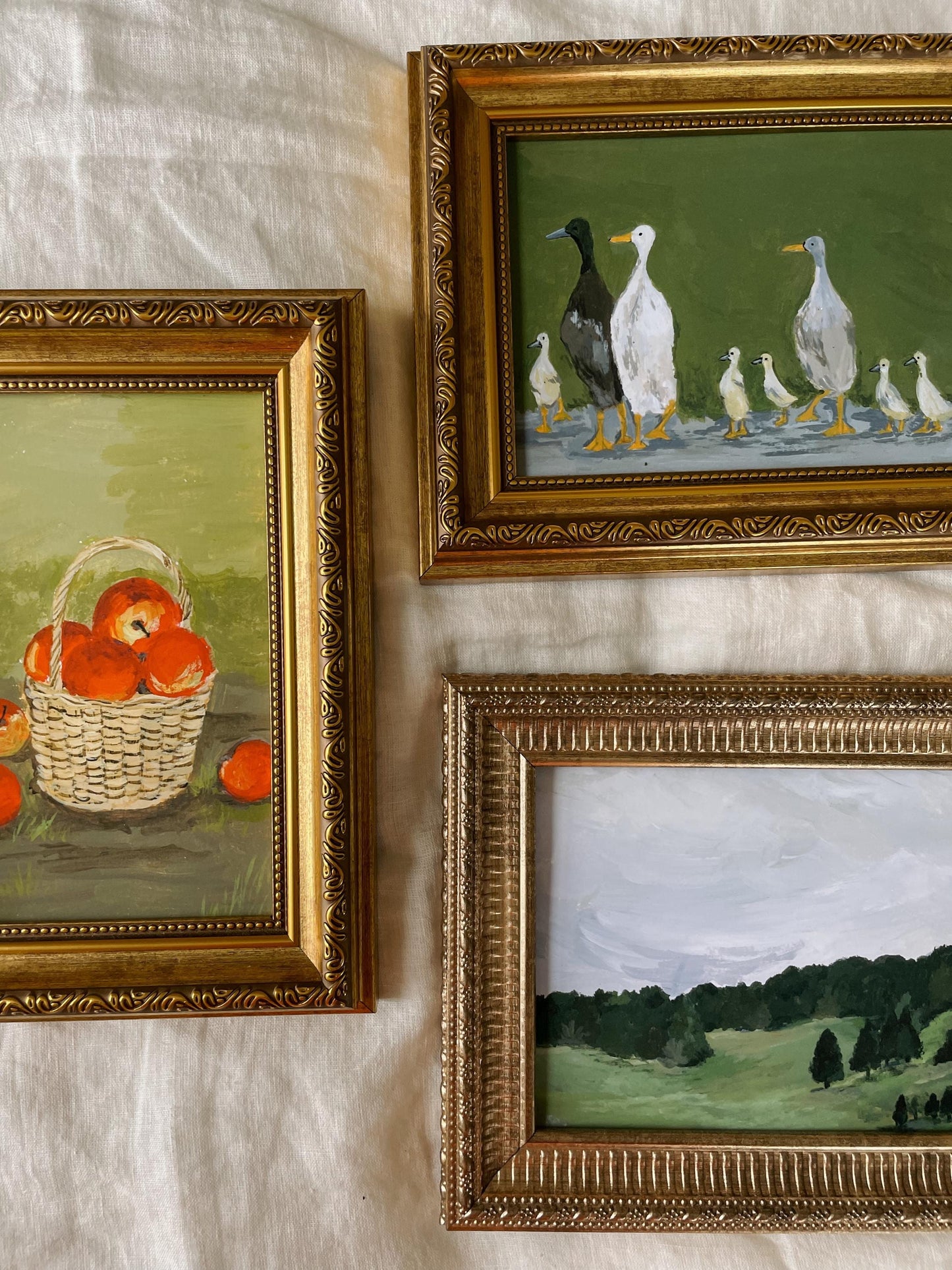 PASTURE HILLS Art Print - Unframed Acrylic Painting -  Acrylic Still Life - Kitchen Farmhouse Print - Landscape Acrylic Painting