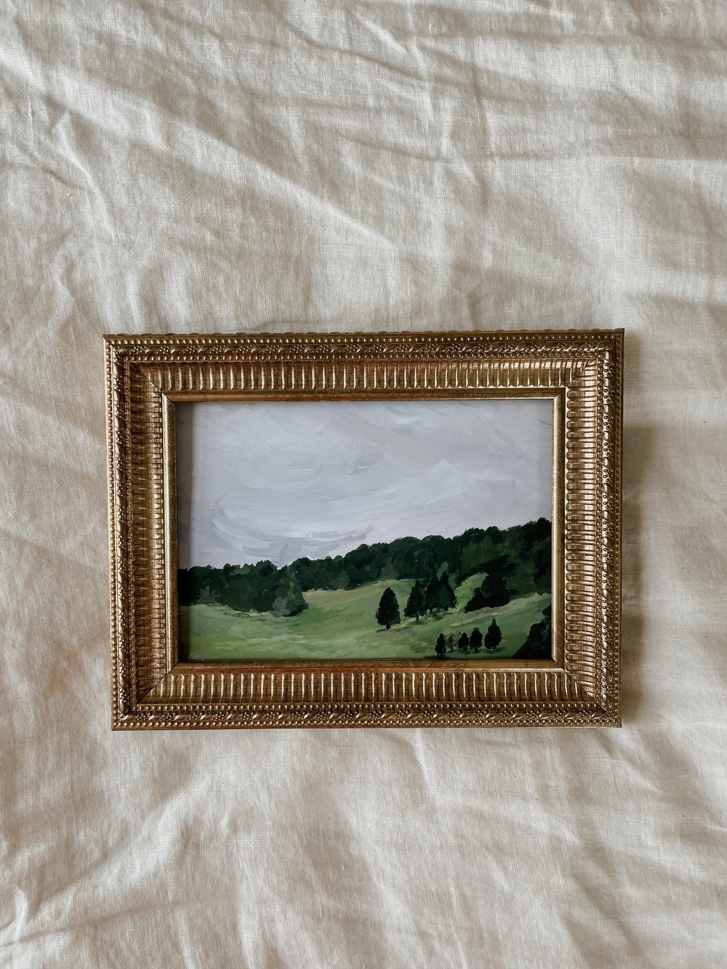 PASTURE HILLS Art Print - Unframed Acrylic Painting -  Acrylic Still Life - Kitchen Farmhouse Print - Landscape Acrylic Painting